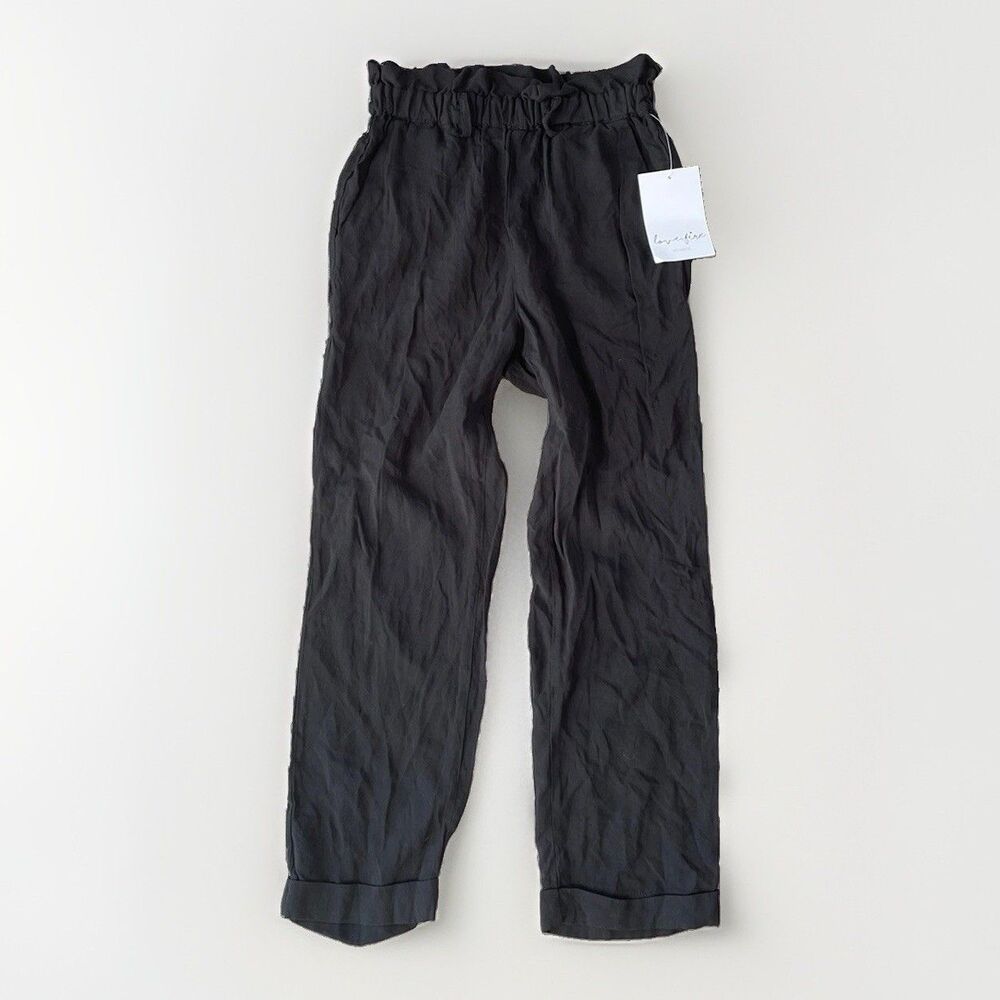 Love, Fire Girls Black Pants Size XS Elastic Waist Pockets NWT